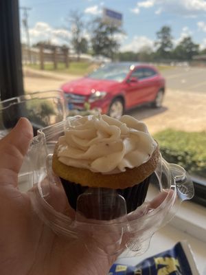 Strawberry Mascarpone Cupcake.  at 24 Karrots Cafe in Kilgore