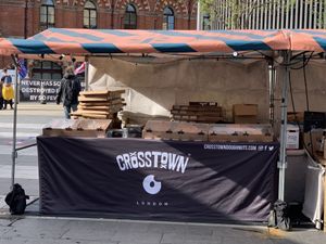 Stall  at Crosstown Doughnuts - Kings Cross Market in North London