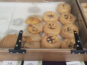 Vegan options at Crosstown Doughnuts - Kings Cross Market in North London