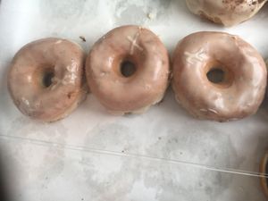 Cinnamon vegan donuts at Crosstown Doughnuts - Kings Cross Market in North London