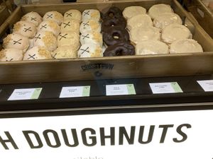 Vegan doughnuts. £4.50 or 6 for £22 at Crosstown Doughnuts - Hammersmith  in West London