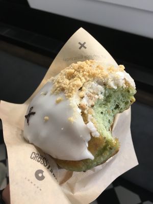 Lime and coconut crumble  at Crosstown Doughnuts - Hammersmith  in West London