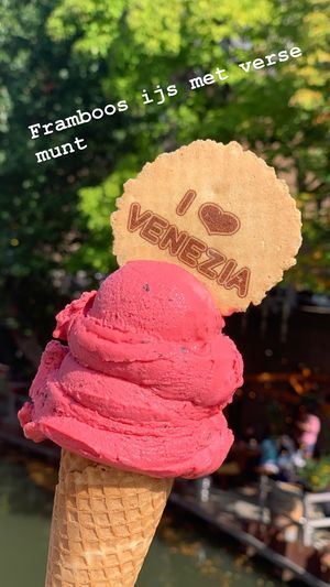 Raspberry with Fresh mint at Venezia  in Utrecht