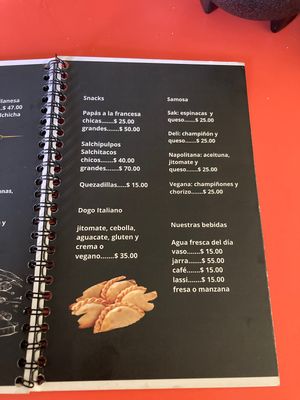 Menú   at Ganesh in Guadalajara