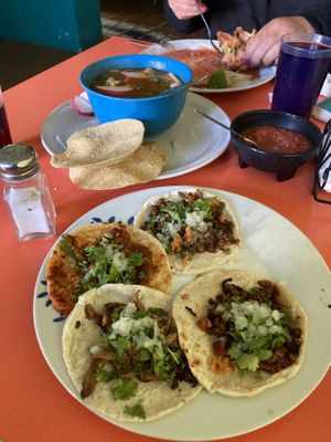 Amazing tacos, pozole & torta ahogada   at Ganesh in Guadalajara