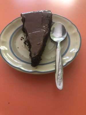 Vegan pastel de chocolate / chocolate torte  at Ganesh in Guadalajara