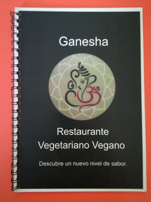 Menu cover at Ganesh in Guadalajara
