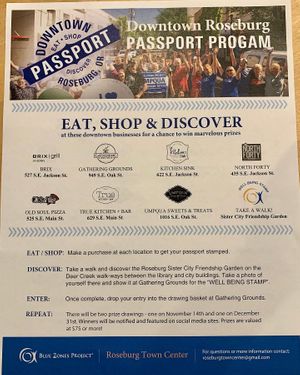 Downtown Passport Program at Gathering Grounds in Roseburg