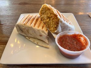 Tofu Scramble Burrito  at Gathering Grounds in Roseburg
