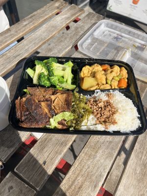 Tofu skin bento box - absolutely amazing.  at Spring Cafe in New York City