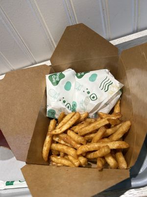 Bao buns (wrapped sorry haha) and friesd  at Spring Cafe in New York City