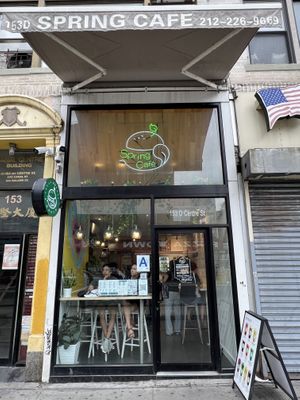 Entrance to this delightful little restaurant   at Spring Cafe in New York City
