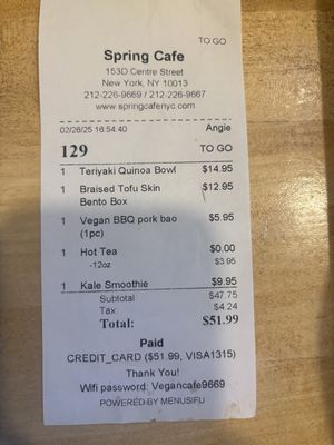   at Spring Cafe in New York City