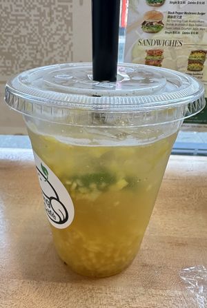 Pineapple green tea   at Spring Cafe in New York City