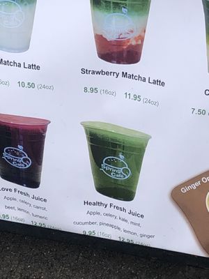 Menu   at Spring Cafe in New York City