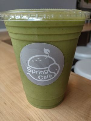 Green smoothie at Spring Cafe in New York City