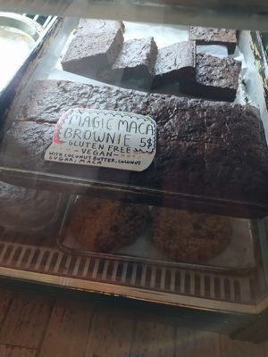 Vegan brownies at Abracadabra Magic Deli in Brooklyn