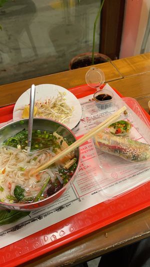 Pho chai, fresh rolls at Lao Lee in Moscow