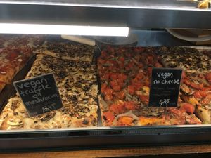 Vegan slices at My Pie Pizzeria Romana - 72nd in New York City