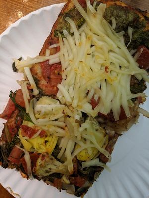 Vegan cheese slice at My Pie Pizzeria Romana - 72nd in New York City