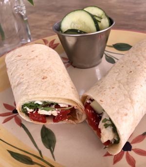 New Veggie Wrap available vegan! at Leaf & Lentil in Sarasota