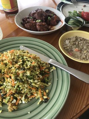 Chopped Salad, House Potatoes, Lentil Salad -side  at Leaf & Lentil in Sarasota