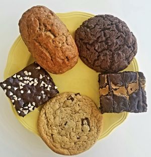 Vegan cookies, Gluten-free brownies, and banana bread from WeVegan Eats bakery   at Leaf & Lentil in Sarasota