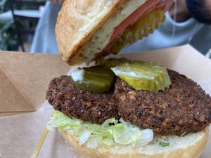 Falafel burger at The Cocinita in Miami