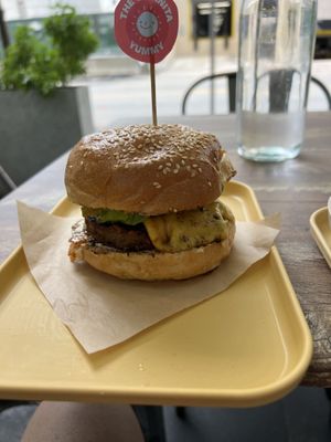 Yummy burger with avocado added   at The Cocinita in Miami
