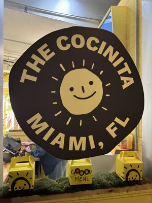 Window sign  at The Cocinita in Miami