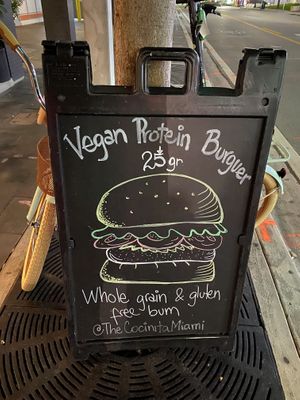 Sign in front of shop at The Cocinita in Miami