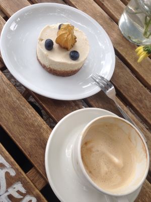 Best raw cake and it cost arround 3,60€!!!!  at Pavillon am Ufer in Berlin