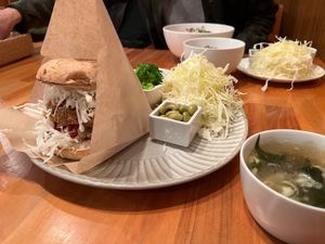 dinner at Usagi Botanica in Morioka