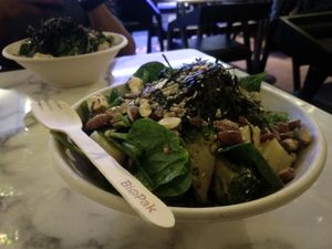 They use biopak bowls and cutleries. Great! at Kipos Gourmet - Raffles Place in Central Singapore