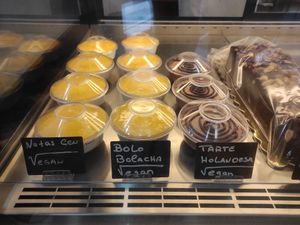 Vegan deserts typical from Portugal at Padaria São Mamede in Matosinhos