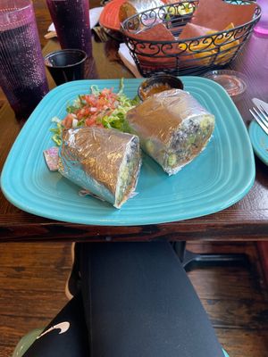 Vegan burrito with vegan cheese and beyond beef!   at Papi's Tacos in Baltimore