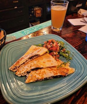 Vegan quesadilla with frijoles refritos at Papi's Tacos in Baltimore