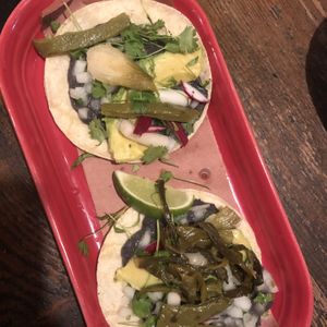 Vegan tacos on corn tortillas at Papi's Tacos in Baltimore