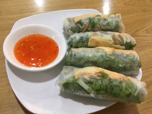 Fresh spring rolls  at Hoa Sen in Phan Thiet