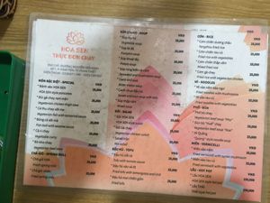 Menu side 2 at Hoa Sen in Phan Thiet