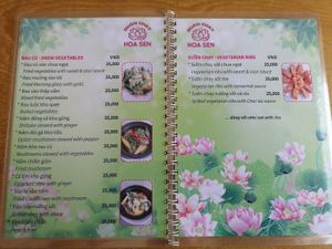 menu at Hoa Sen in Phan Thiet