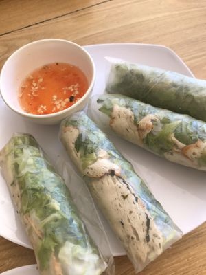 Fresh spring rolls (25k) at Hoa Sen in Phan Thiet