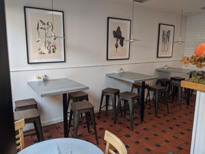 indoor seating at Zinc Cafe and Market in Laguna Beach