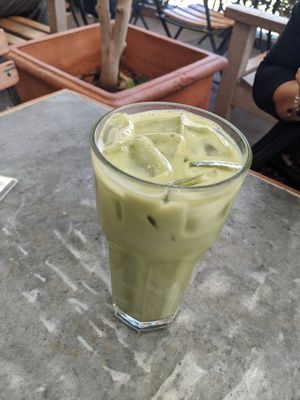 macha (vegan optional) at Zinc Cafe and Market in Laguna Beach