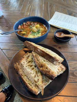 Soup of the day. at Palm Greens in East London