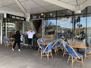 Outside  at Zeus Street Greek in Canberra