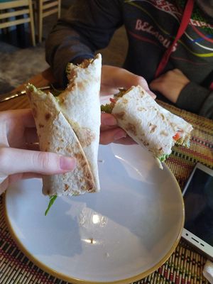 Falafel wrap at Veggies in Tirana