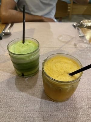 Carrot ginger & mixed green  at Veggies in Tirana