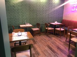 Dining area inside at Veggies in Tirana