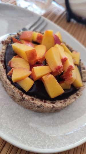 Chocolate cake at Veggies in Tirana